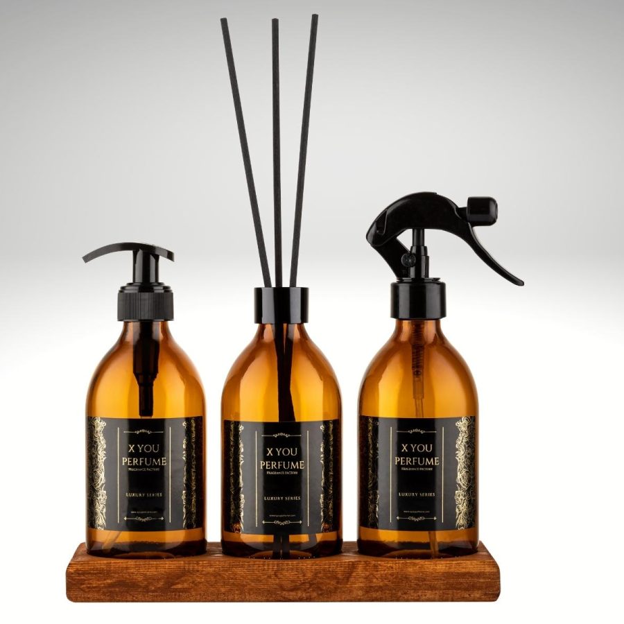 3-piece Amber Glass Set