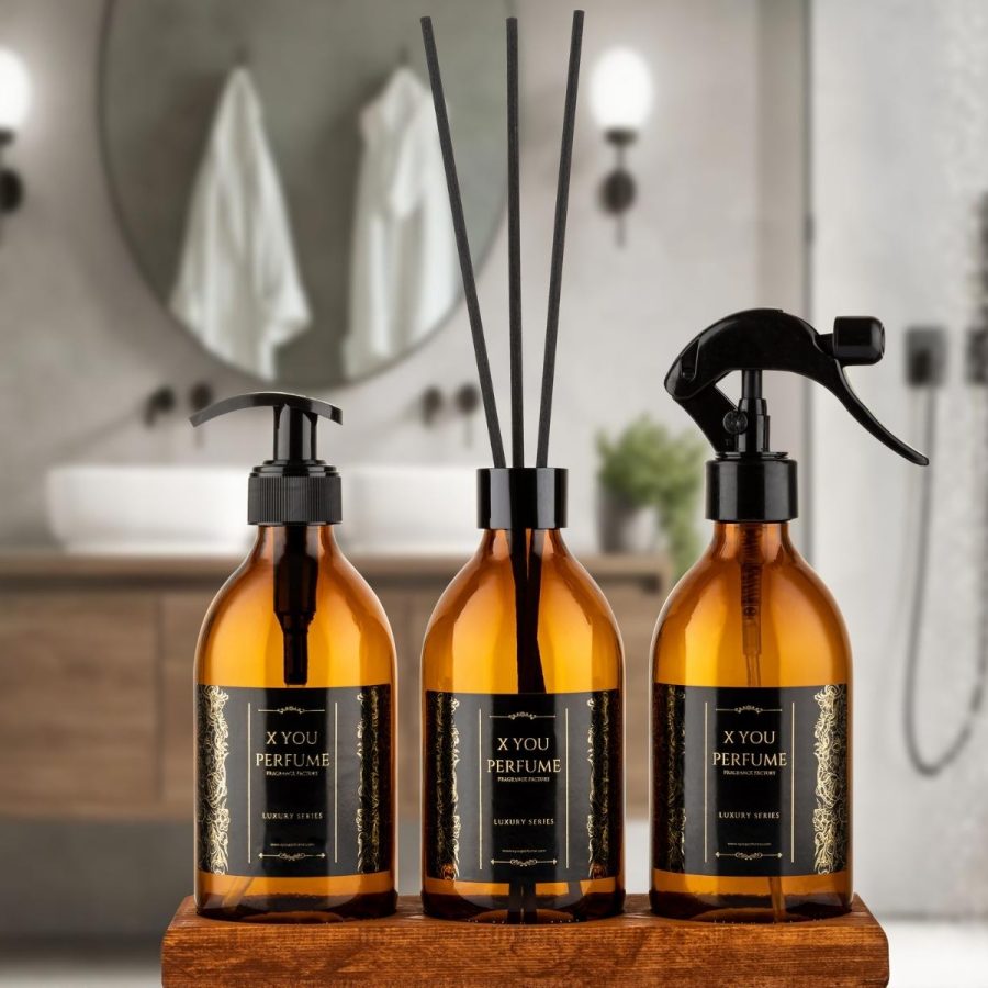 3-piece Amber Glass Set