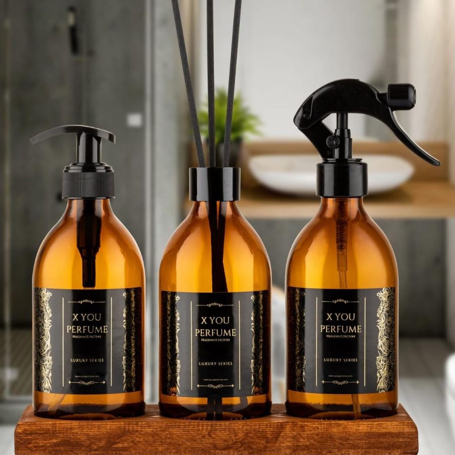 3-piece Amber Glass Set