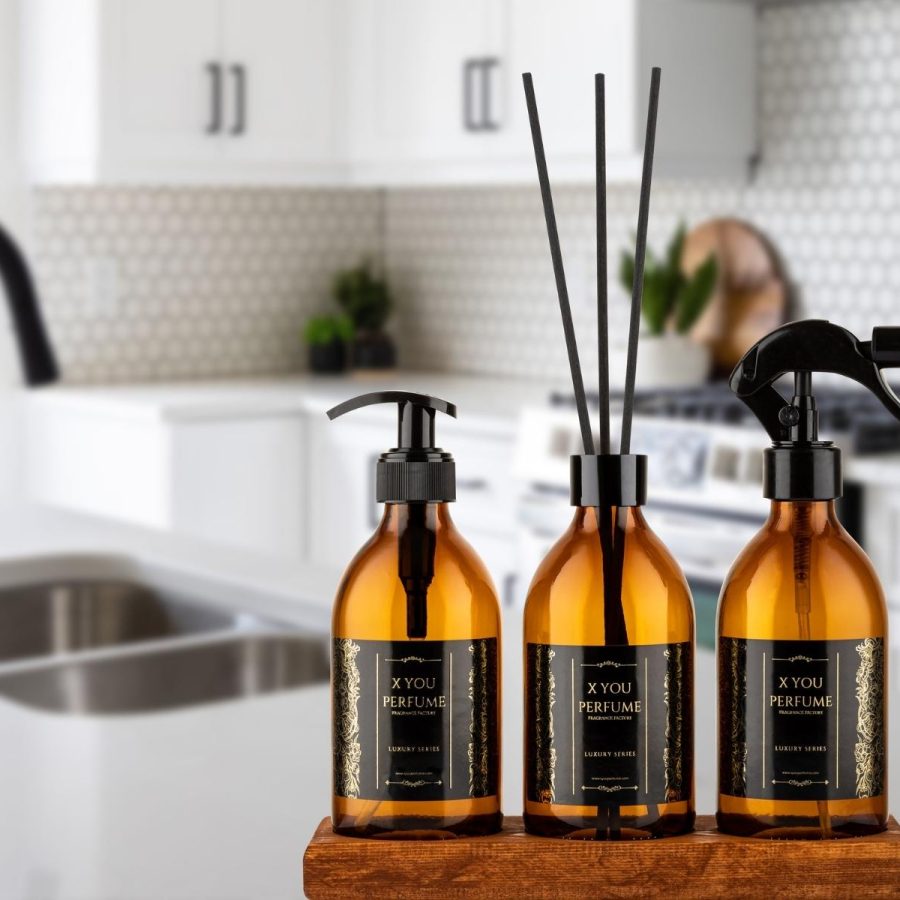 3-piece Amber Glass Set